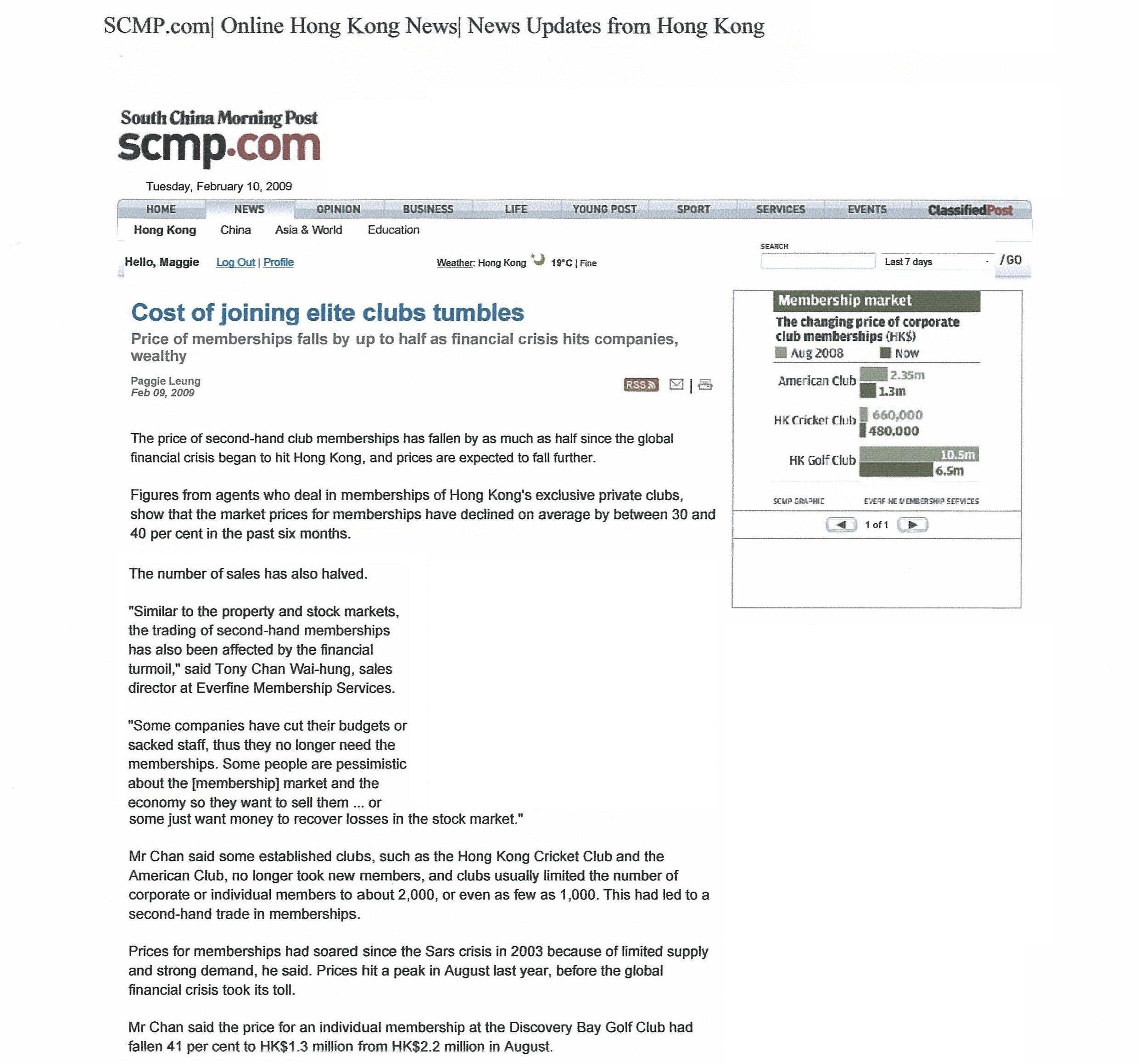 South China Morning Post  2009